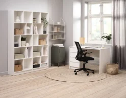 Bureaustoel ASPERUP zwarte mesh en stof