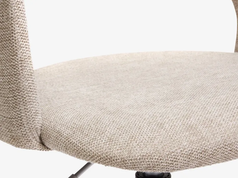 Bureaustoel REERSLEV zandkleurige stof/wit