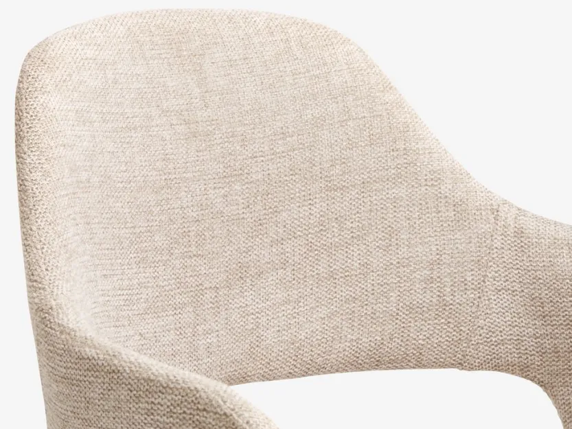 Bureaustoel REERSLEV zandkleurige stof/wit