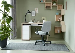 Bureaustoel RUNGSTED grijze stof/zwart