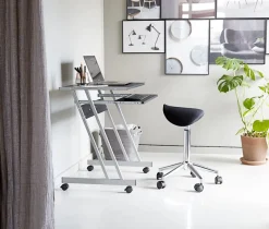 Bureaustoel SALTOFTE zwart/chroom