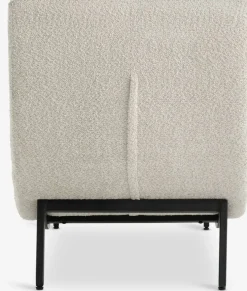 Chaise longue LINDELSE beige teddy/zwart