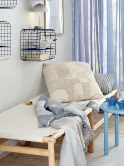 Daybed FRYDENDAL 196x72 beige stof/bamboe