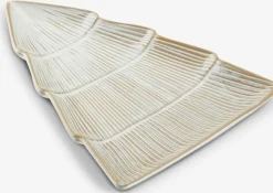 Decoratieve schaal AUSTRE B25xL18xH2cm porselein wit