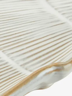 Decoratieve schaal AUSTRE B25xL18xH2cm porselein wit