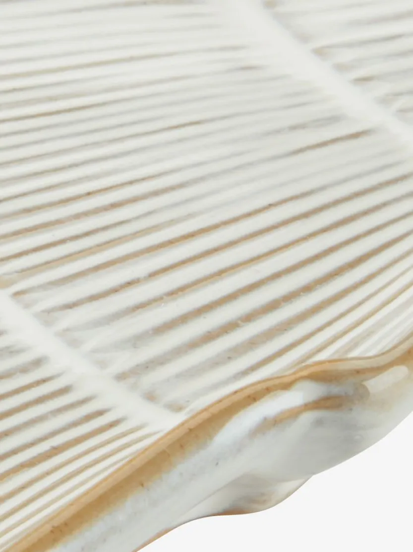 Decoratieve schaal AUSTRE B25xL18xH2cm porselein wit