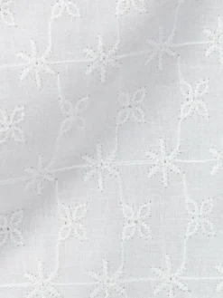 Dekbedovertrek BIBI 140x200 wit met borduur