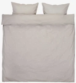Dekbedovertrek ELLIE 200x220 lichtgrijs geborduurd