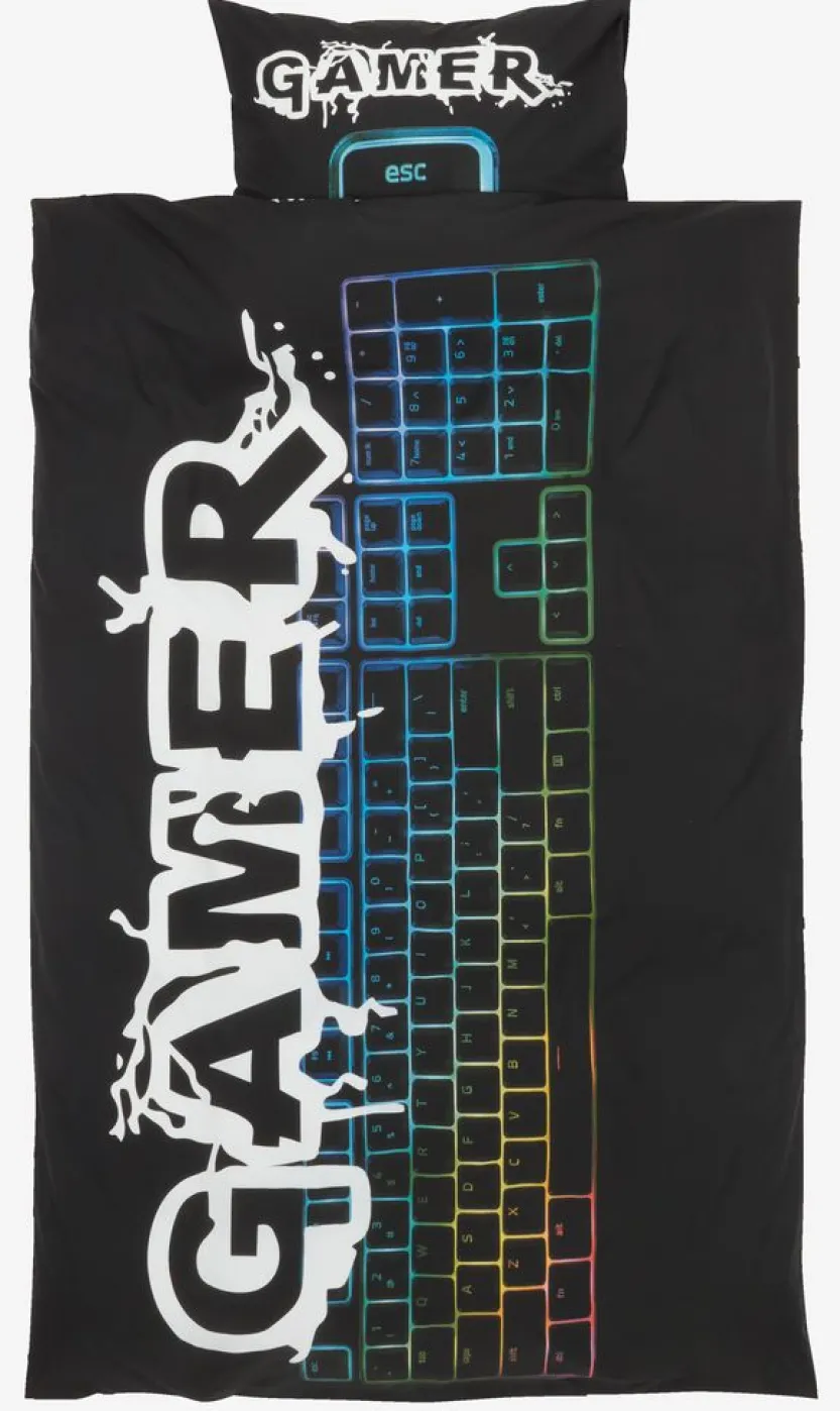 Dekbedovertrek GAMING 140x200 zwart