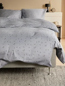 Dekbedovertrek GERD satijn 140x200 oud blauw