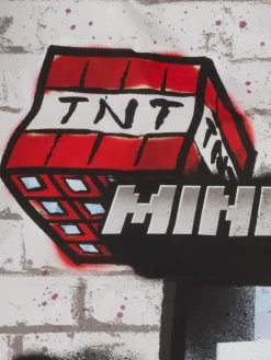 Dekbedovertrek MINECRAFT 140x200 grijs