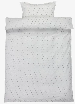 Dekbedovertrek OLGA percal 140x200 blauw/wit