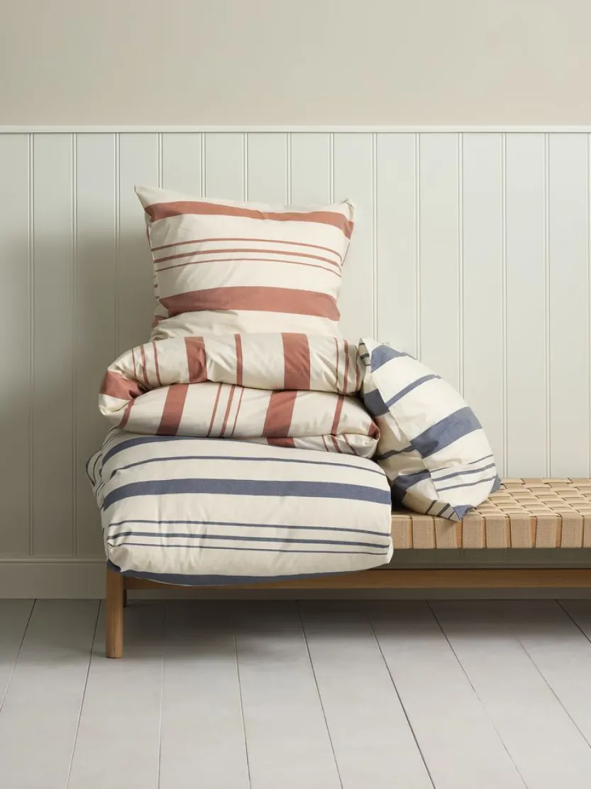 Dekbedovertrek SILJE geverfde garen 140x200 navy