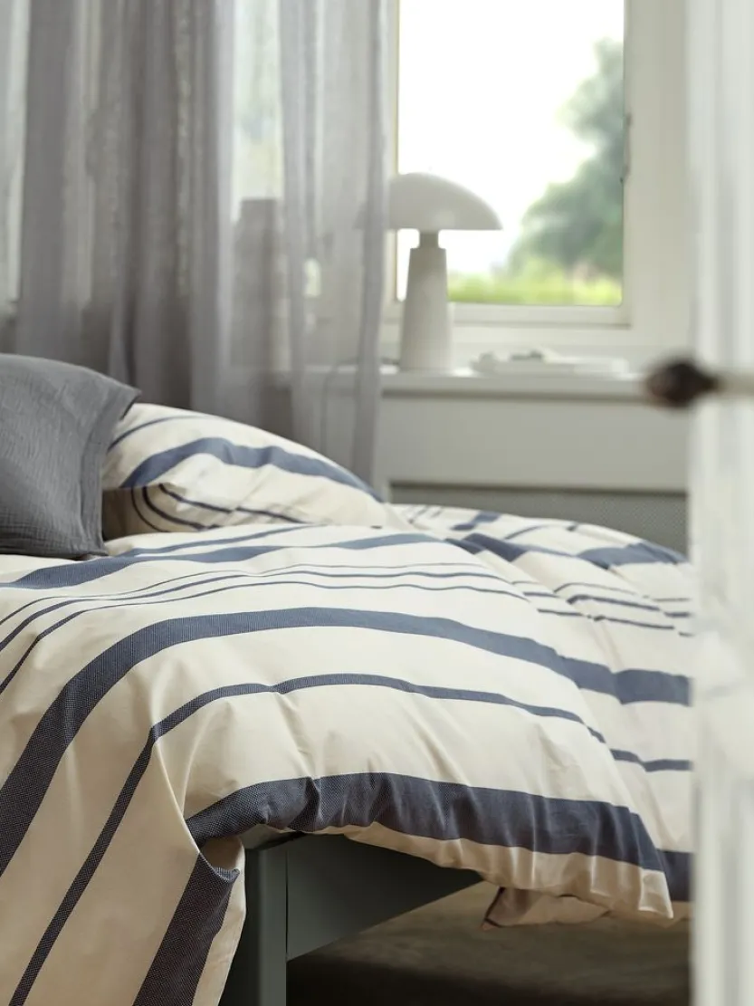 Dekbedovertrek SILJE geverfde garen 140x200 navy