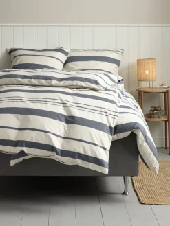 Dekbedovertrek SILJE geverfde garen 140x200 navy