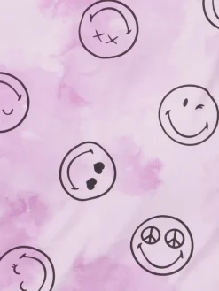 Dekbedovertrek SMILEY 140x200 paars