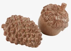 Dennenappels SANDSTEN Ø5xH9cm 2 stuks