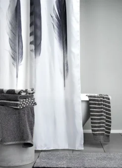 Douchegordijn TOTRA 150x200 zwart/wit