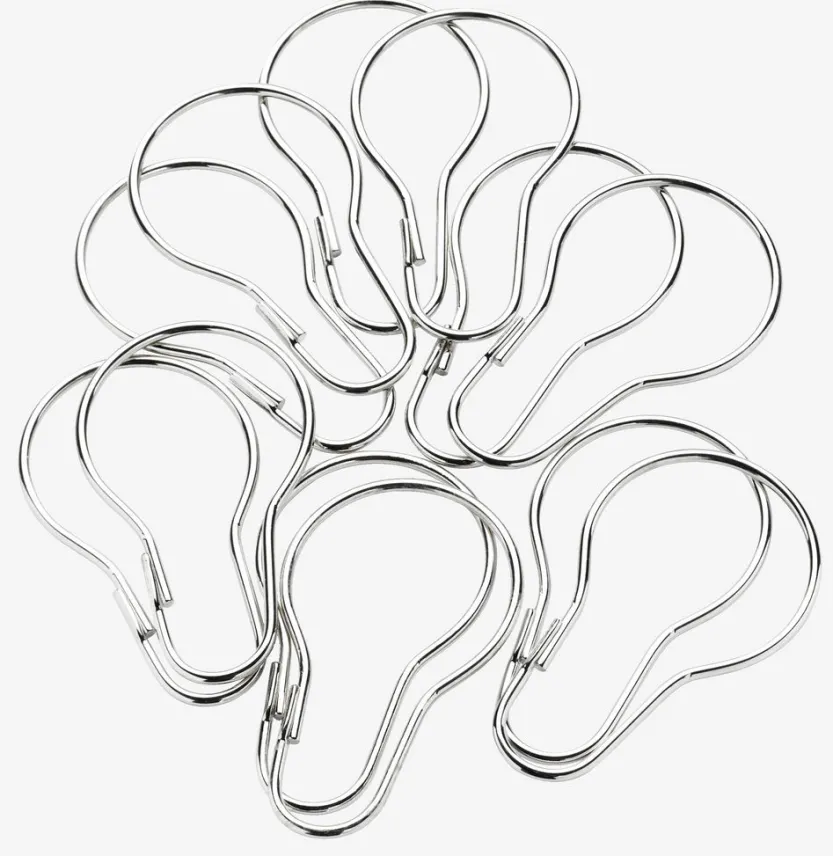 Douchegordijnringen VARA 12 stuks