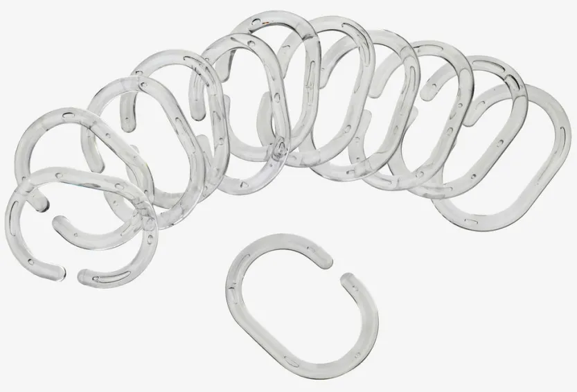 Douchegordijnringen VAREKIL 12 stuks