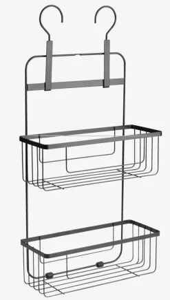 Doucherek NACKA met multi ophanghaken zwart