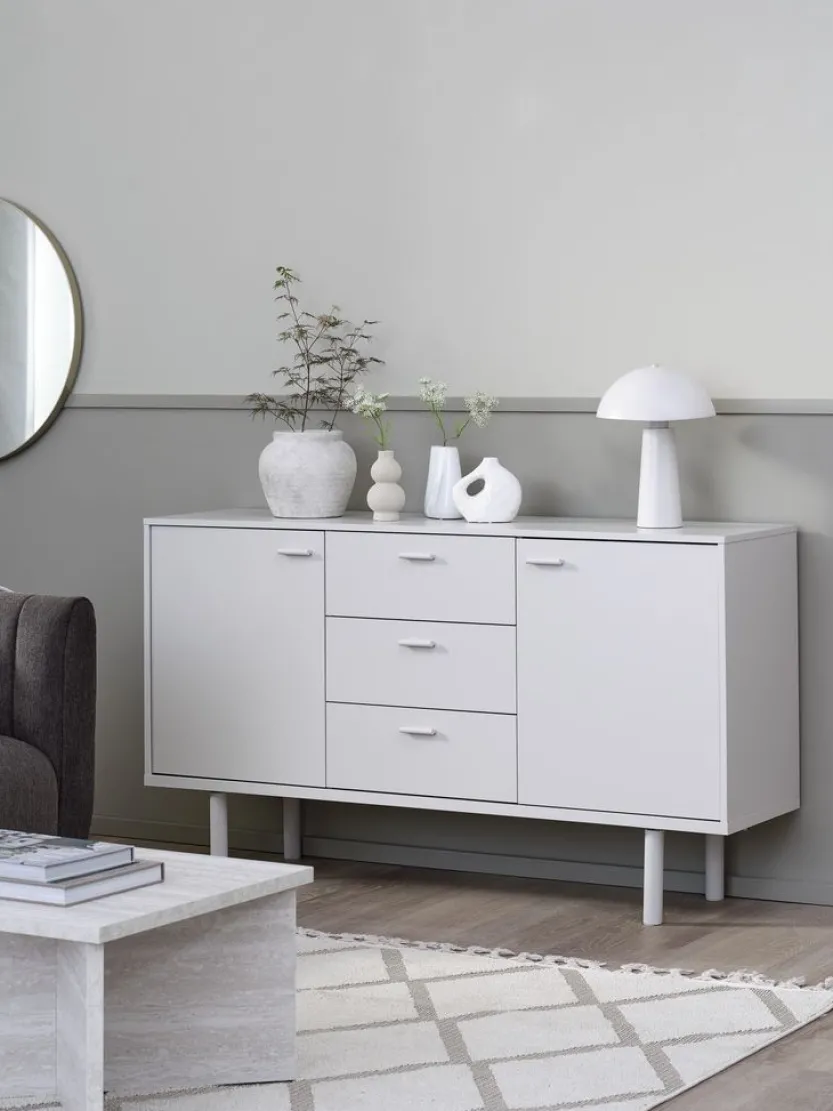 Dressoir BELLELUND 2 deuren 3 lades beige