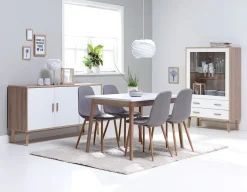 Dressoir GAMTOFTE 3 deuren eiken/wit