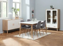 Dressoir GAMTOFTE 3 deuren eiken/wit