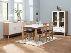 Dressoir GAMTOFTE 3 deuren eiken/wit