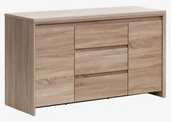 Dressoir HASLUND 2 deuren 3 lades eiken