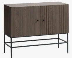 Dressoir HEMDRUP 2 deuren donker eiken/zwart