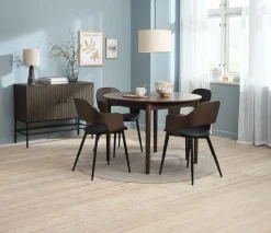 Dressoir HEMDRUP 2 deuren donker eiken/zwart