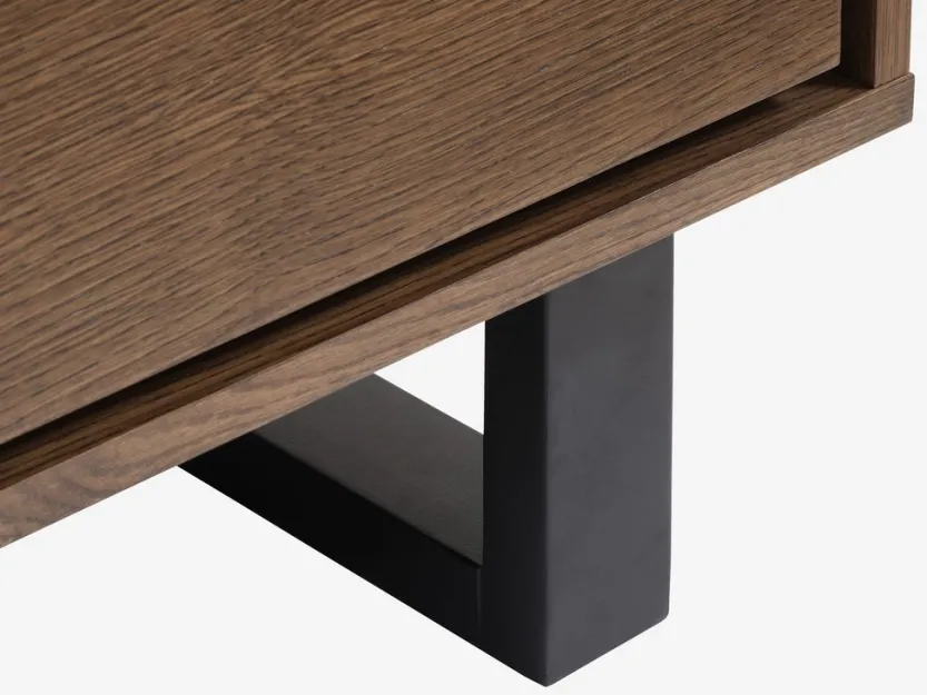 Dressoir HORNBORG 2 deuren 3 lades donker eiken