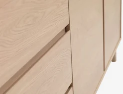 Dressoir KALBY 2 deuren 3 lades licht eiken