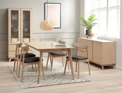 Dressoir KALBY 2 deuren 3 lades licht eiken