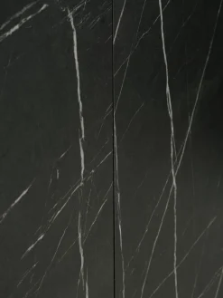 Dressoir KRONDAL 3 deuren zwart/marmer kleur