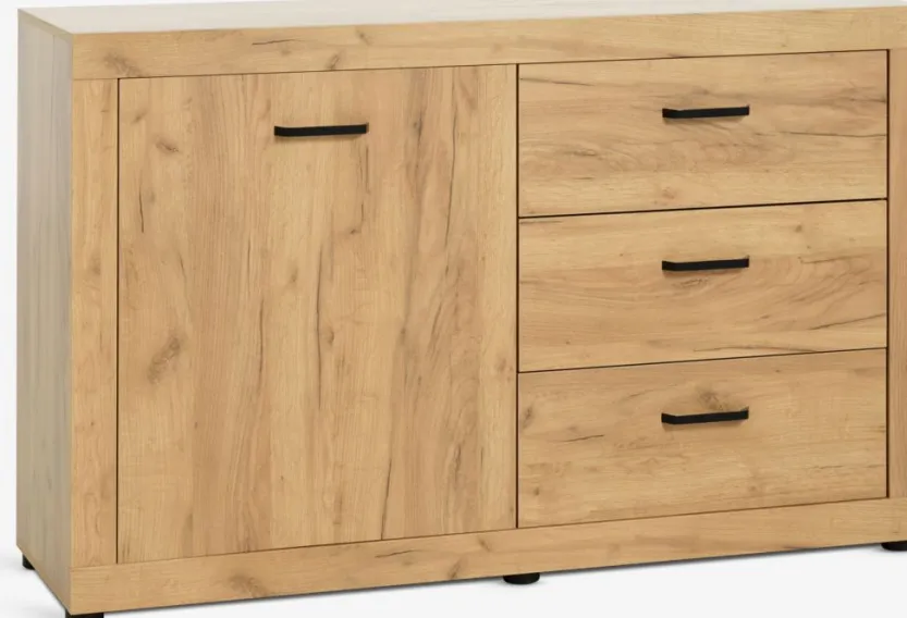 Dressoir LINTRUP 1 deur 3 lades eiken kleur