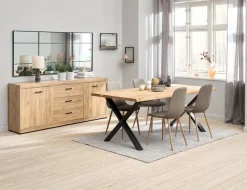 Dressoir LINTRUP 2 deuren 3 lades eiken kleur