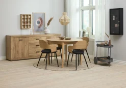 Dressoir LINTRUP 2 deuren 3 lades eiken kleur