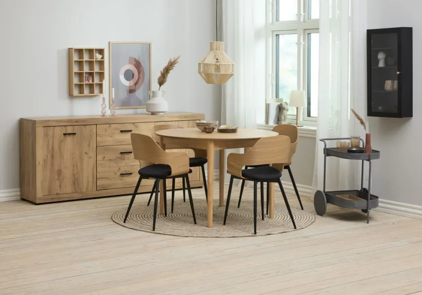 Dressoir LINTRUP 2 deuren 3 lades eiken kleur