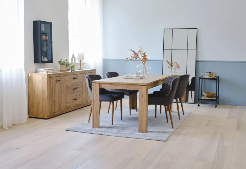 Dressoir LINTRUP 2 deuren 3 lades eiken kleur