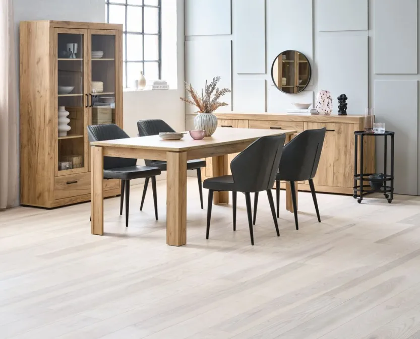 Dressoir LINTRUP 2 deuren 3 lades eiken kleur