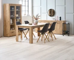 Dressoir LINTRUP 2 deuren 3 lades eiken kleur