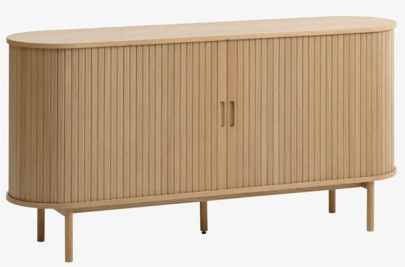 Dressoir LYNGVIG 160 cm 2 tambour deuren naturel eiken