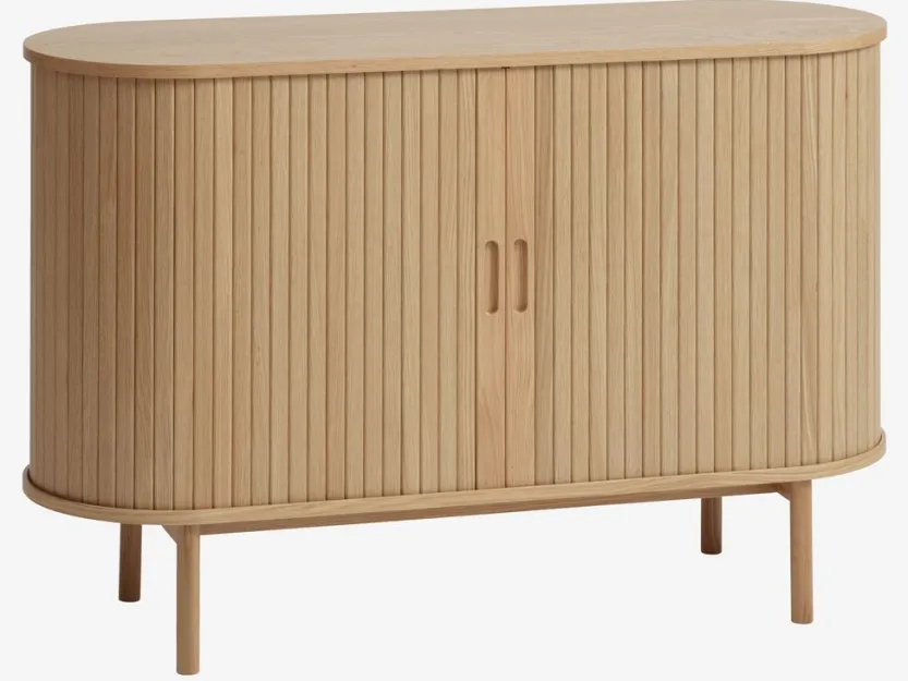 Dressoir LYNGVIG 120 cm roldeuren naturel eiken