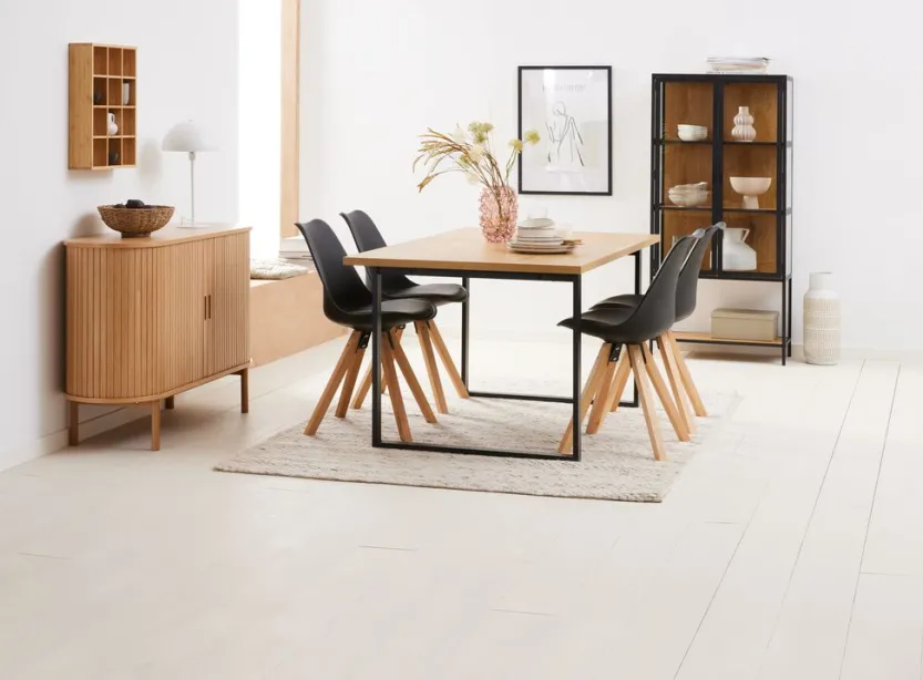 Dressoir LYNGVIG 120 cm roldeuren naturel eiken