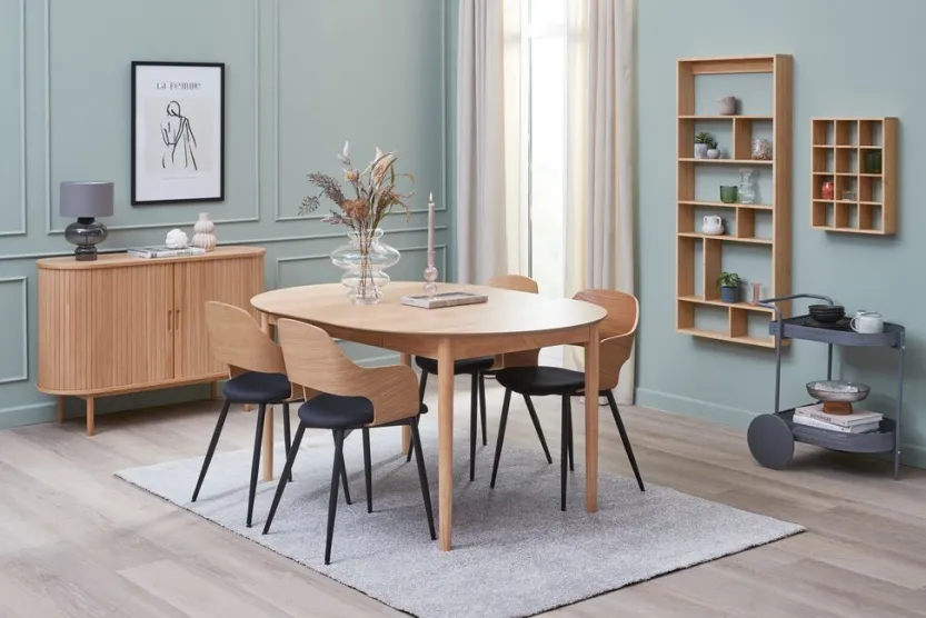 Dressoir LYNGVIG 120 cm roldeuren naturel eiken