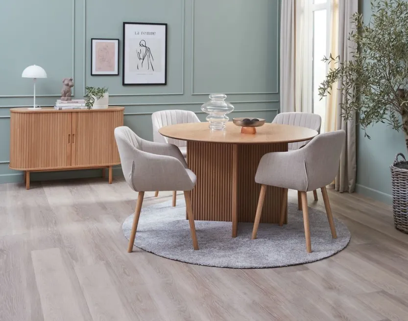 Dressoir LYNGVIG 120 cm roldeuren naturel eiken