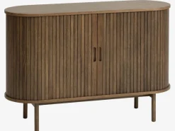 Dressoir LYNGVIG 120 cm roldeuren donker eiken