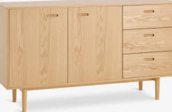 Dressoir MARSTRAND 2 deuren 3 lades naturel eik